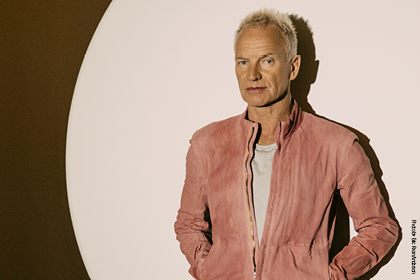 Headshot of musician Sting.