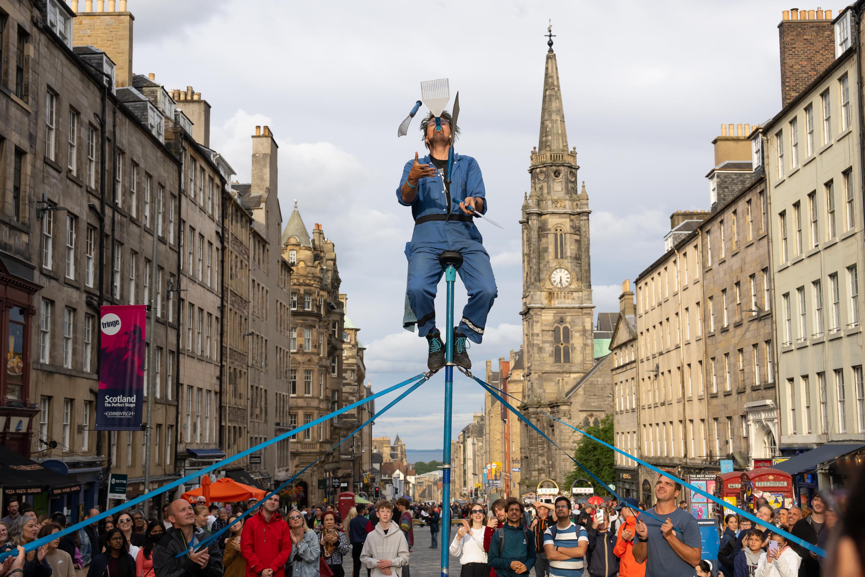 A common sight in Edinburgh during the Fringe Festival