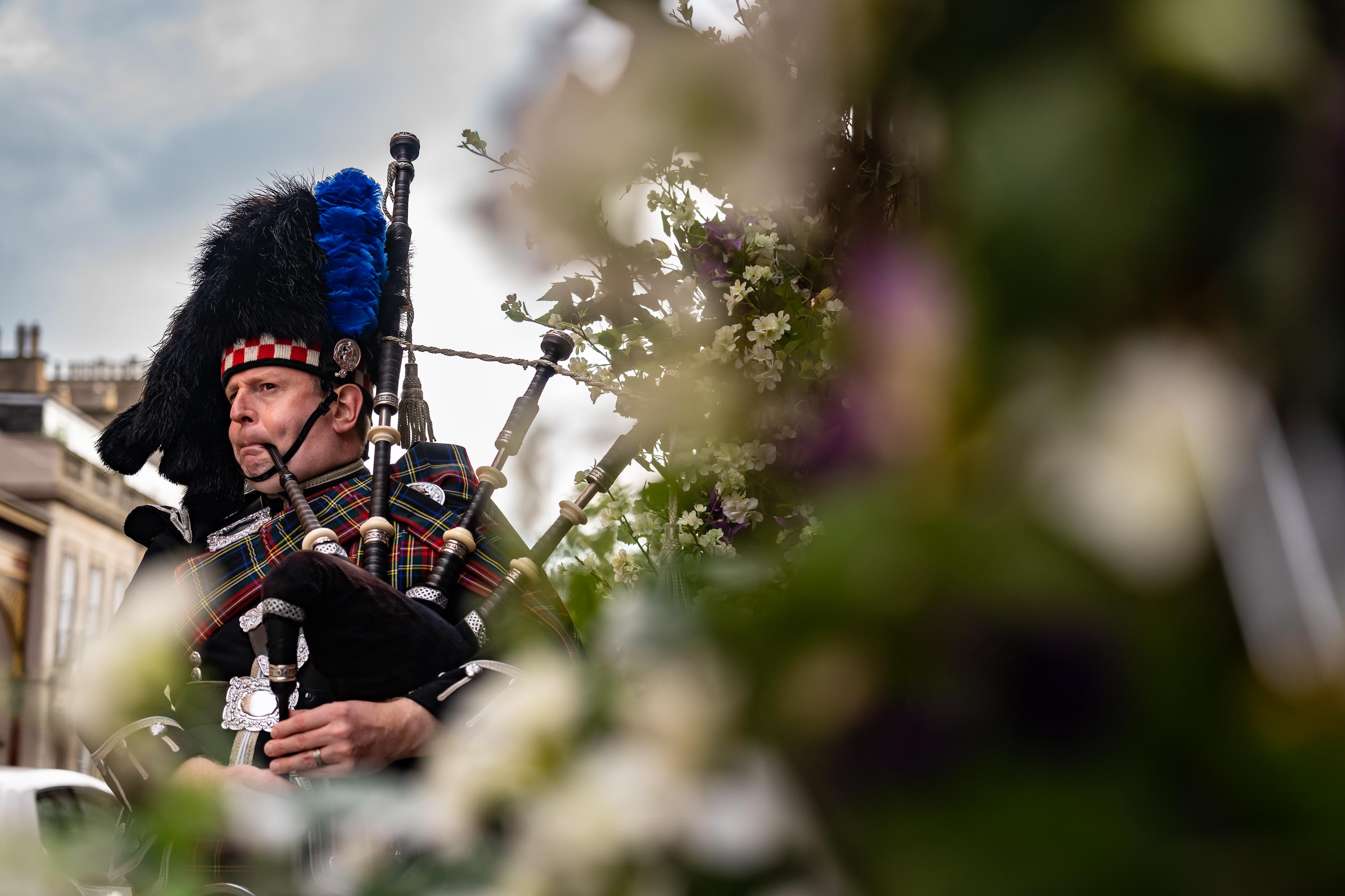 What’s Scotland without a bagpiper? 