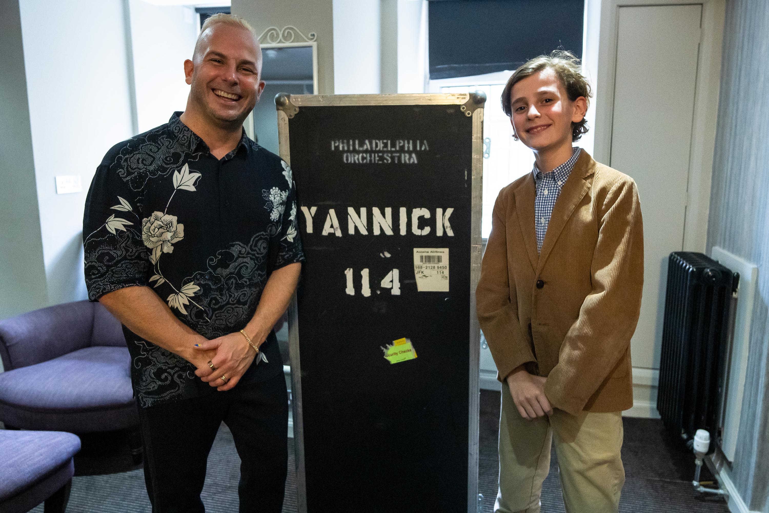 Yannick meets backstage with a budding music critic, 11-year-old Sandy Reilly