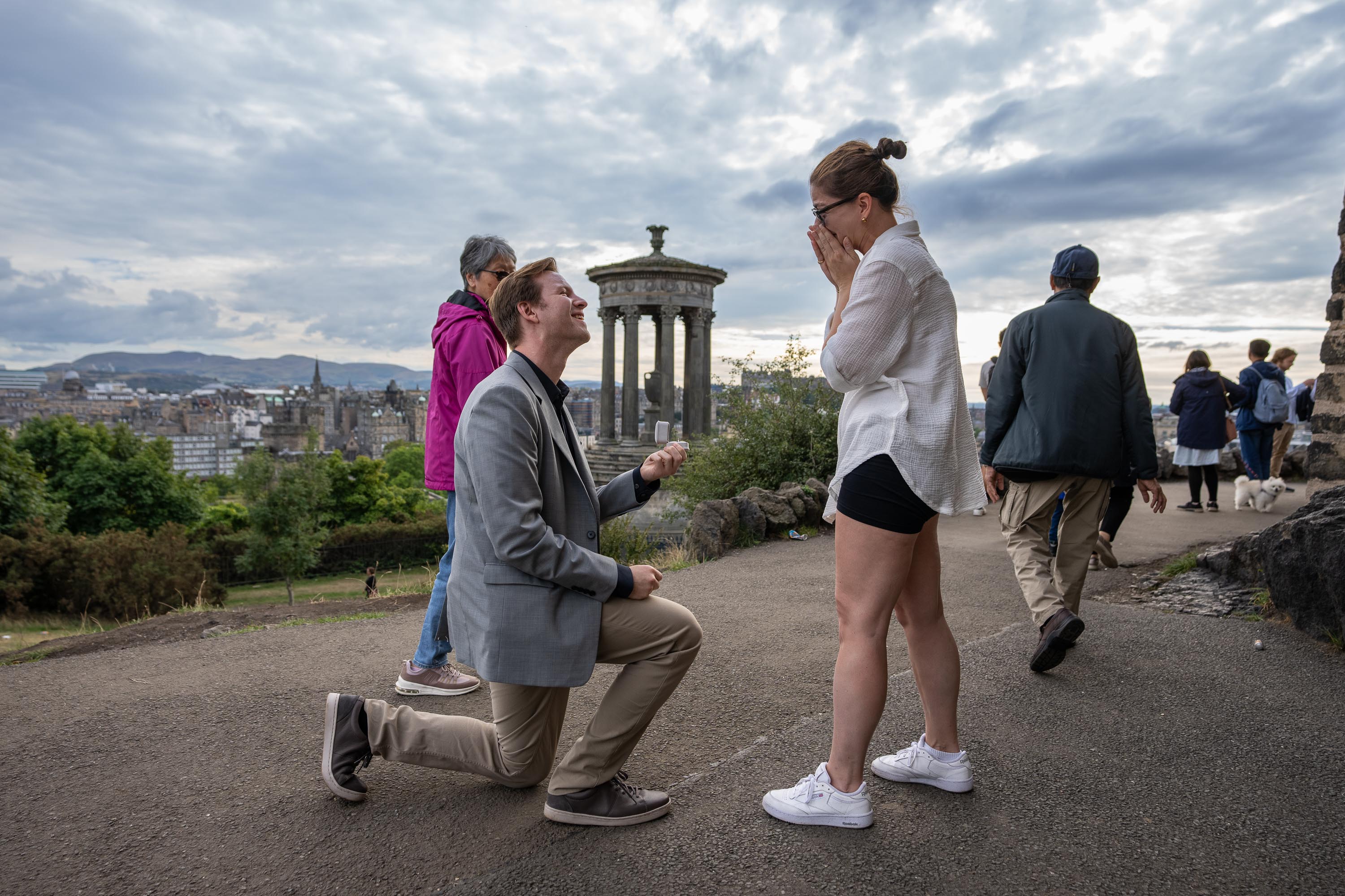 Tristian Rais-Sherman, the Orchestra’s new conducting fellow, took advantage of the romantic surroundings to propose to his girlfriend
