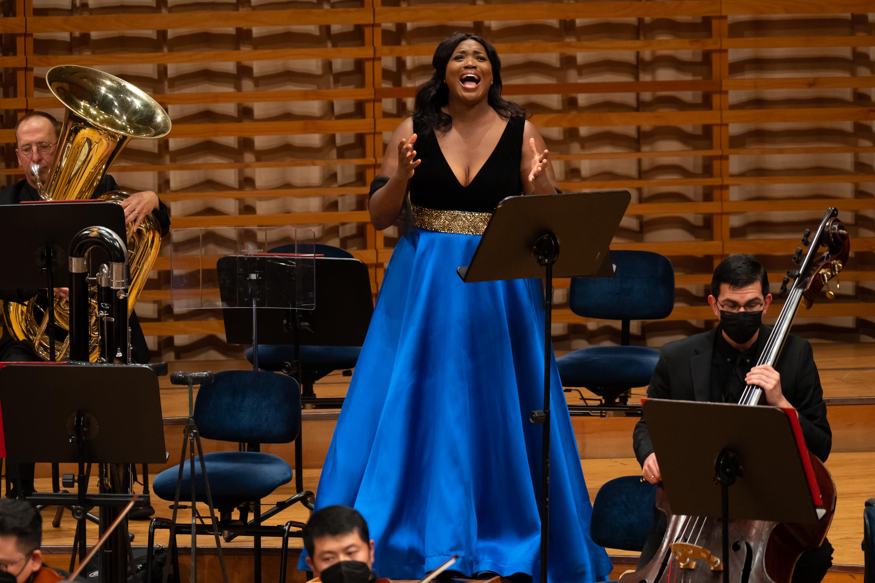The Orchestra’s first concert included the Swiss premiere of Valerie Coleman’s This Is Not a Small Voice, sung by soprano Angel Blue
